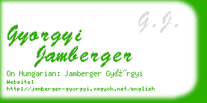 gyorgyi jamberger business card